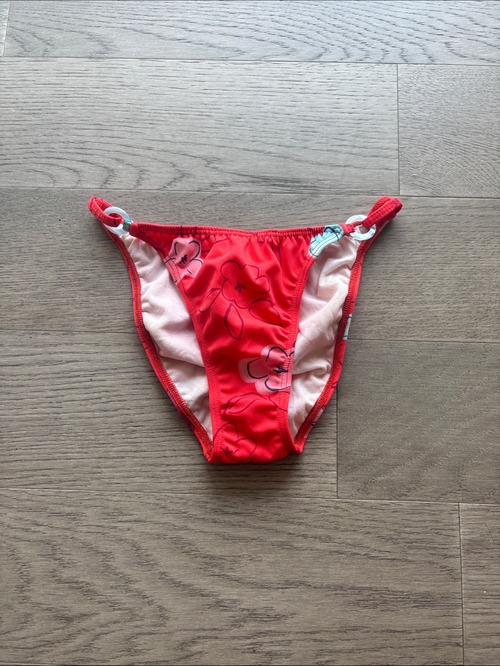 Red Floral Women's Bikini Bottom